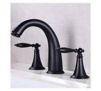 HXFFXHF Basin Faucet 3 Holes Dual Control Bathroom Sink Faucet Deck Mounted Cold Hot V-intage Mixer Taps Bathtub Faucet,Kitchen Sink Faucet