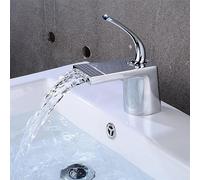 HXFFXHF Basin Faucets White Gold Bathroom Faucet Hot and Cold Mixer Tap Black Brass Toilet Sink Water Crane Waterfall