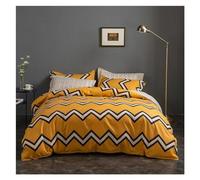 HXFFXHF Bed Four Pieces Set 3 Piece Black and White Striped Comforter Set Bedding Breathable Soft Brushed Comforter Geometric Pattern Lightweight(4,200 x 230cm)