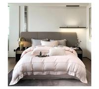 HXFFXHF Bed Four Pieces Set Premium Minimalist Bedding Set Color Chic Frame Patchwork Duvet Cover Sheet Pillowcase 4 Piece Set(6,Double 200X200CM4PCS-FITTED Bed Sheet)