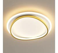 HXFFXHF Bedroom Ceiling Light Ultra-Thin Irregular Decorative Ceiling Lamp Light Luxury Round Simple Chandelier Atmospheric LED Study Net Red Creative Room Lamps Interesting Life (Black 40