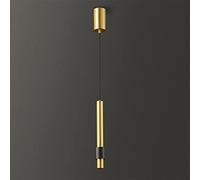 HXFFXHF Bedside All Copper Pendant Light Modern Minimalist New Ceiling Hanging Lamp Creative Light Luxury Single Head Long Hanging Wire Bedroom Small Decor Led Chandelier Interesting Life