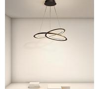 HXFFXHF Black Creative LED Chandelier Cosy Bedroom Pendant Lamp LED Hanging Lamp 3000-6000K Suspension Lighting Adjustable Lighting Decoration for Dining Room Kitchen Island Cafe