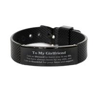 HXFFXHF Black Shark Mesh Bracelet for Girlfriend - A Token of Love and Support for Her Birthday, Christmas, and Graduation - Engraved Confidence and Inspiration Gifts, Small, Silver Plated Zinc, Cubic