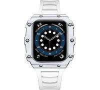 HXFFXHF Carbon Fiber Watch Case Rubber Band,For Series 8 7 6 5 4 SE,Watch Protective Cover,For Iwatch 40mm 41mm 44mm 45mm Watch Band Replacement Accessories