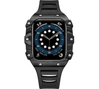 HXFFXHF Carbon Fiber Watch Case Rubber Band,For Series 8 7 6 5 4 SE,Watch Protective Cover,For Iwatch 40mm 41mm 44mm 45mm Watch Band Replacement Accessories