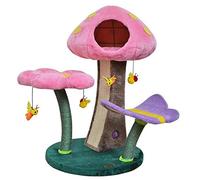 HXFFXHF Cat Climbing Frame Cat Scratching Column Mushroom Butterfly Flower Cat Shelf Cat Jumping Platform Cat g