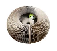 HXFFXHF Cat Scratching Pads Cat Scratch Board Cat Toy with Bell Cat Grinding Claw Cat Climbing Frame Round Corrugated Cat Litter Cat Scratch Toy