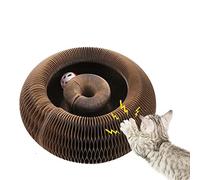 HXFFXHF Cat Scratching Pads Cat Scratch Board Cat Toys with Ball Bell Cat Scratcher Round Corrugated Toys for Cats Grinding Claws Climbing Frame