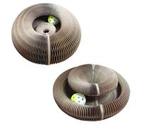 HXFFXHF Cat Scratching Pads Scratch Board Cat Toy with Bell Cat Grinding Claw Cat Climbing Frame Round Corrugated Cat Litter Cat Scratch Toy