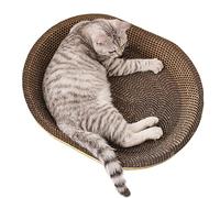 HXFFXHF Cat Scratching Pads Scratch Board Cat Toy with Bell Cat Grinding Claw Cat Climbing Frame Round Corrugated Cat Litter Cat Scratch Toy