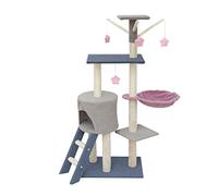 HXFFXHF Cat Tree Cat climbing, cat litter, cat tree, one large cat shelf, cat scratching board toy jumping platform, cat scratching post, cat supplies Cat Climbing Tree (Color : Blu) Warm as ever