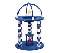 HXFFXHF Cat Tree Cat Scratching Post Cat Litter Hammock Sisal Hanging Ball Small Multifunctional Cat Climbing Frame Blue