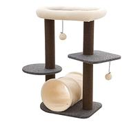 HXFFXHF Cat Tree Cat Tower Scratching Post Cat Litter Cat House Sisal Platform Hanging Ball Tunnel Cat Villa Multifunctional Cat Climbing Frame