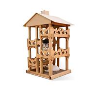 HXFFXHF Cat Tree Cat Tree Corrugated Four-layer Cat Villa Cat Climbing Cat Scratch Board Pet Cat Toy Cat Tower Cat Nest Cat Tower Warm as ever