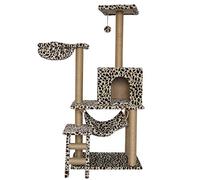 HXFFXHF Cat Tree Condo Multi-Layer Cat Climbing Frame Cat Grinding Claw with Cat Net House Scratch Resistant Cat Tree (Color : Leopard Print, Size : One Size) g (Leopard Print One Size)