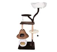 HXFFXHF Cat Tree Condo Multi-Layer Cat Climbing Frame Natural Sisal Rope Cathead Cat Toy Cat's Playground Pet House g