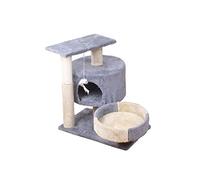 HXFFXHF Cat Tree Double fight small cat climbing frame jumping platform cat grinding claw column cat scratching column mushroom pet cat toy supplies Cat Climbing Tree vision