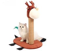 HXFFXHF Cat Tree for Large Cat Cute Cat Scratching Post with Feather Toy Cat Scratching Tree Cat Climbing Frame Kitten Claw Grinding Toy Tower Climbing Tool cat vision