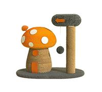 HXFFXHF Cat Tree for Large Cat Flax Cat Climbing Frame Pet Cat Toys Shape Mushroom Scratching Post Rope Sisal Cat Tree Scratcher Kitten Scratcher Toy cat (Size : 38x38x28cm 02) vision