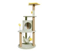 HXFFXHF Cat Tree for Large Cat Multi-Layer Cat Climbing Frame Fun Network Star Cat Scratching Column Integrated Pet Cat Climbing Frame cat vision