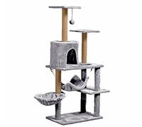 HXFFXHF Cat Tree for Large Cat Multi-Layer Cat Tree Tower with Comfortable Habitat Stable Cat Climbing Frame Cat Scratching Board Toy Full Coverage Plush Cloth Cat House cat vision