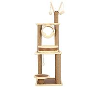 HXFFXHF Cat Tree for Large Cat Sisal Hemp Fabric Cat Climbing Frame Fitness Tease Ball Cat Claw Column Integrated Cat Nest Pet Park Supplies cat vision