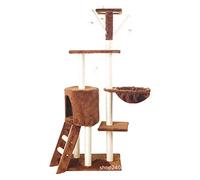 HXFFXHF Cat Tree Tower Cat climbing frame integrated cat litter cat tree tower cat shelf large toy jumping platform cat supplies Cat Tower for Indoor Cats (Color : Dark Grey) vision