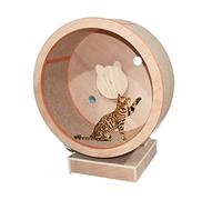 HXFFXHF Cat Trees Cat Climbing Solid Frame Cat Scratch Mat Scratcher Wheel for Cats Sports Toys Cat Scratching Post with Climbing Wheel