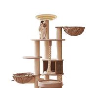 HXFFXHF Cat Trees Cat Shelf Wear Resistant Scratch Post Disc Board Cat Cat Climbing Frame Through Sky Pillar Base Upper Seat Accessory