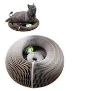 HXFFXHF Cat Trees Organ Cat Scratch Board Cat Scratch Ball Toy Cat Interactive Grinding Claw Round Plate Corrugated Cat Climbing Frame