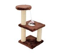 HXFFXHF Cat Trees Pet Toy Cat Jumping Toy Cat Climbing Frame Multi-layer Cat Scratching Post Cat Tree Toy Kitten Climbing Wood Post Pet Product (Color : Brown)