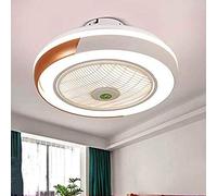 HXFFXHF Ceiling Fans with Lighting 40w Creative Invisible Fan led Ceiling Light Remote Control dimmable Ultra-Quiet can Timing Fan Chandelier Modern Living Room Bedroom Fan lamp, Produced in China