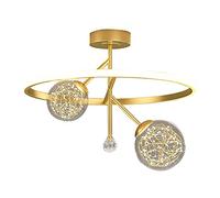 HXFFXHF Chandelier 2 Lights Black Pendant Lighting,Modern Chandeliers,Copper LED Ceiling Light Fixture,for Kitchen Living Room Hotel Bedroom