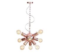 HXFFXHF Chandelier, Ceiling Light, Retro 15 Light Pendant Lamp Shade, E27 Base Indoor Metal Iron Pendant Light Hardwired Chandelier,6-Lights (9)