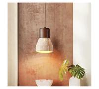 HXFFXHF Chinese Bedroom Bedside LED Hanging Lamp Nordic Restaurant Living Room Light Designer Creative Chandelier(A-Walnut color)