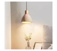 HXFFXHF Chinese Bedroom Bedside LED Hanging Lamp Nordic Restaurant Living Room Light Designer Creative Chandelier(A-Walnut color)