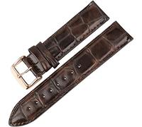 HXFFXHF Chtom Watch strap Leather Watch Band Red with Rose Gold Clasp Watchband 16mm 17mm 18mm 20mm Watch Strap Strap (Color : Coffee-rg, Size : 19mm)