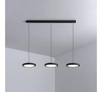 HXFFXHF Cluster Pendant Lighting Fixture Round Kitchen Island Chandelier Ceiling Lamp, 45W LED Suspension Light 3 Color Mode Chandeliers for Dining Room Restaurant