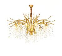 HXFFXHF Creative Light Luxury Crystal Chandelier Lights,E14 Nordic Flower Shape Warm Romantic Personality During Lighting,Living Room Bedroom Dining Room Lamp-Shakin 13 Head (Shakin 7 Head