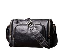 HXFFXHF Crossbody Bag Leather Men's Shoulder Messenger Man Bags for 9.7Inch(E)