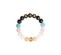 HXFFXHF Crystal Beaded Feng Shui Bracelets, Five Elements God of Wealth Bracelets Attract Lucky Wealthy for Men Women, Natural Stones Stretch Bracelet for Meditation Anxiety Stress Relief