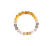 HXFFXHF Crystal Beaded Feng Shui Bracelets, Five Elements God of Wealth Bracelets Attract Lucky Wealthy for Men Women, Natural Stones Stretch Bracelet for Meditation Anxiety Stress Relief