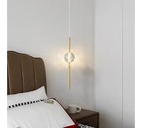 HXFFXHF Crystal Chandeliers Lighting Mini Pendant Light - Black/Gold Stairs Lights Flush Mount Ceiling Lamp, Nordic Hanging Light for Dining Room Bedroom Hallway, 5W 3-Color Change Mode