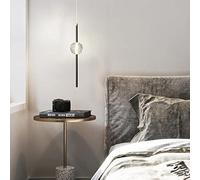 HXFFXHF Crystal Chandeliers Lighting Mini Pendant Light - Black/Gold Stairs Lights Flush Mount Ceiling Lamp, Nordic Hanging Light for Dining Room Bedroom Hallway, 5W 3-Color Change Mode