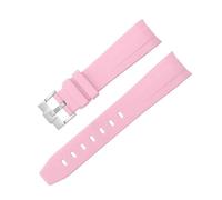 HXFFXHF Curved No Gap Rubber Strap For Omega Speedmaster Watch Replacement Band Men Women 20mm Watchbands silver gold rose black buckle