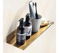 HXFFXHF Exquisite Bathroom Shelves Antique Bathroom Rack Organizer, All-copper Cosmetic Rack, European-style Wall-mounted One-word Partition Storage Rack (Color : 60cm)