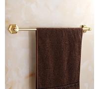 HXFFXHF Exquisite Bathroom Shelves Bathroom Shower Rack, Golden Towel Rack, All Copper Bathroom Hardware Pendant Storage Towel Ring Towel Rail (Color : Single pole)