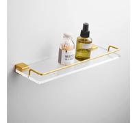 HXFFXHF Exquisite Bathroom Shelves Bathroom Space Aluminum Shelf, Toilet Acrylic Wash Partition, Wall-mounted Mirror Front Cosmetic Storage Rack (Size : 40cm with rod)