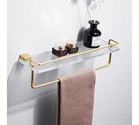 HXFFXHF Exquisite Bathroom Shelves Bathroom Space Aluminum Shelf, Toilet Acrylic Wash Partition, Wall-mounted Mirror Front Cosmetic Storage Rack (Size : 40cm with rod)